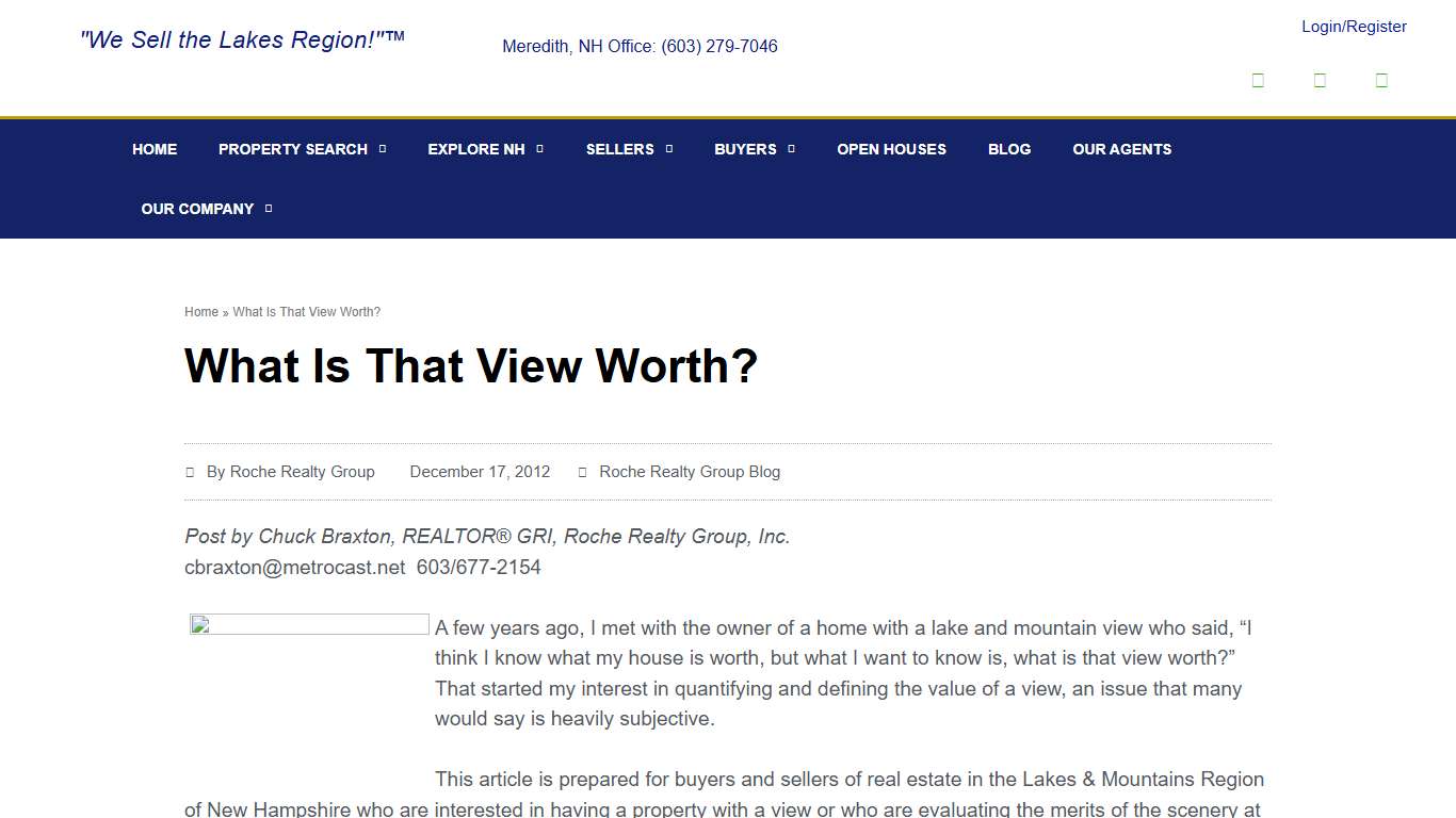 What Is That View Worth? Roche Realty Group